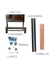 Cama Piecera 2 Plazas | Elegancia y Funcionalidad