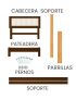 Cama Marimar 2 Plazas | Tapizada, Elegante y Confortable