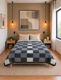Frazada Andina Incaica Lana Gris 1.5 Plazas | Tiendas La Grande