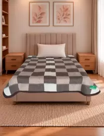 Frazada Andina Incaica Lana Gris 1.5 Plazas | Tiendas La Grande